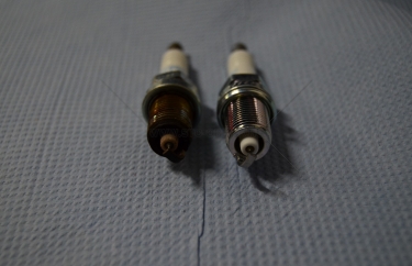 Состояние старых и новые свечи зажигания Паджеро 4