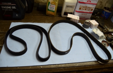 Старый и новый ремни ГРМ.